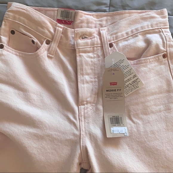 Levi’s Wedgie Fit Jean Creole Pink Size 25 - Picture 4 of 6